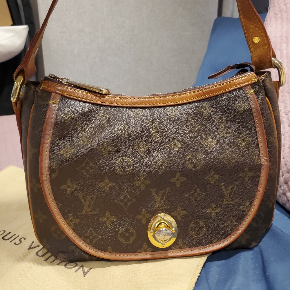 Louis vuitton leather handbag